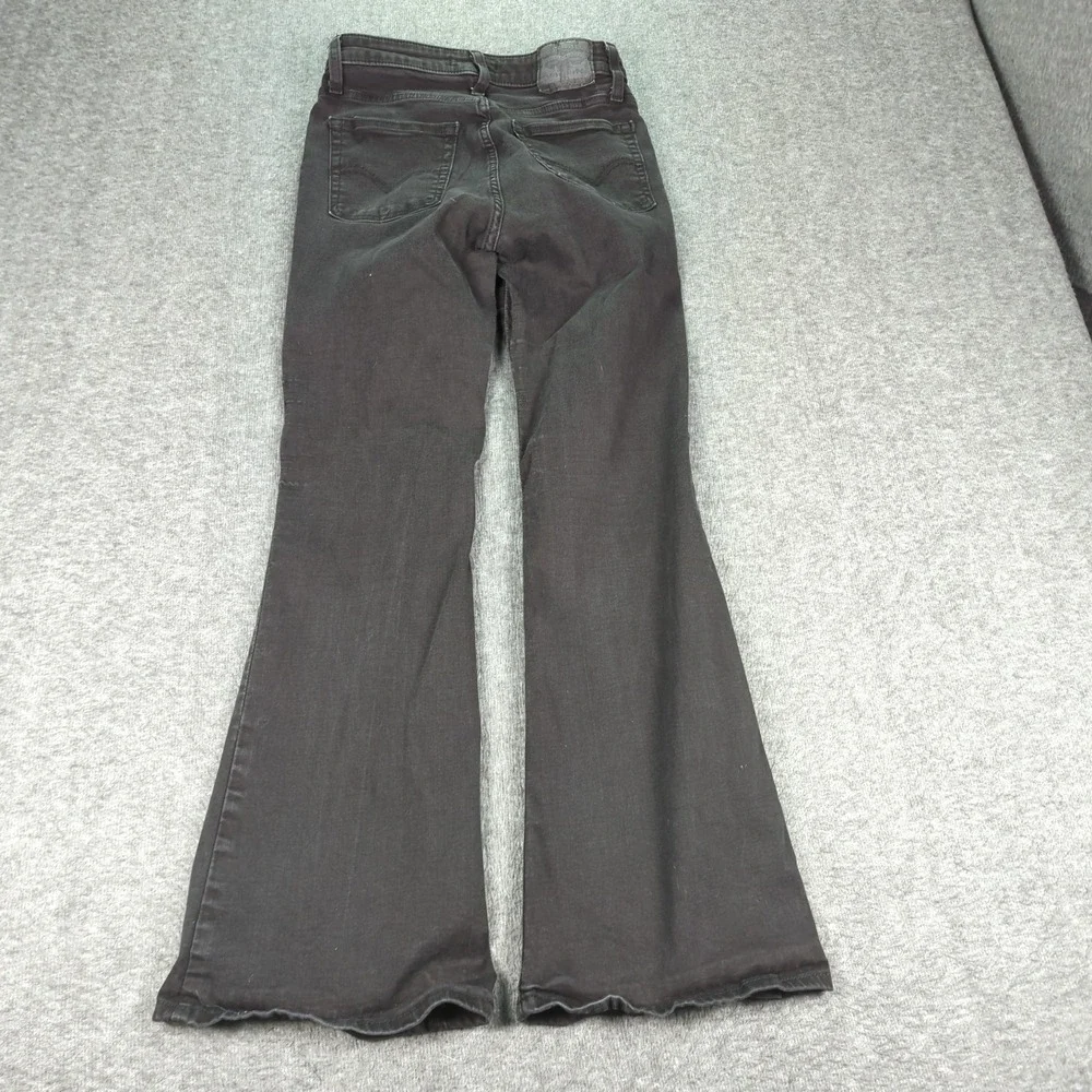Levis Jeans Womens 29 Black 726‎ Flare Stretch Casual Hippie Boho